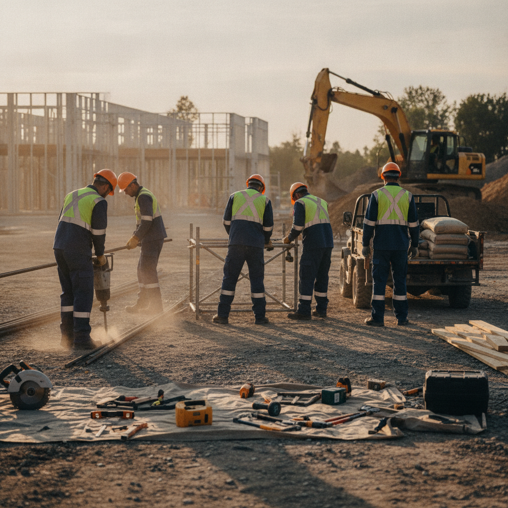 Create a realistic, professional service-business photograph showing Temporary Staffing from behind, with the backs of their heads visible. Do not show any faces, facial features, front-facing views or side views, profiles, or identifiable